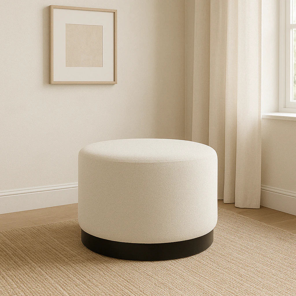 Lara Vintage Footstool and Pouffe with Gold Base LPD