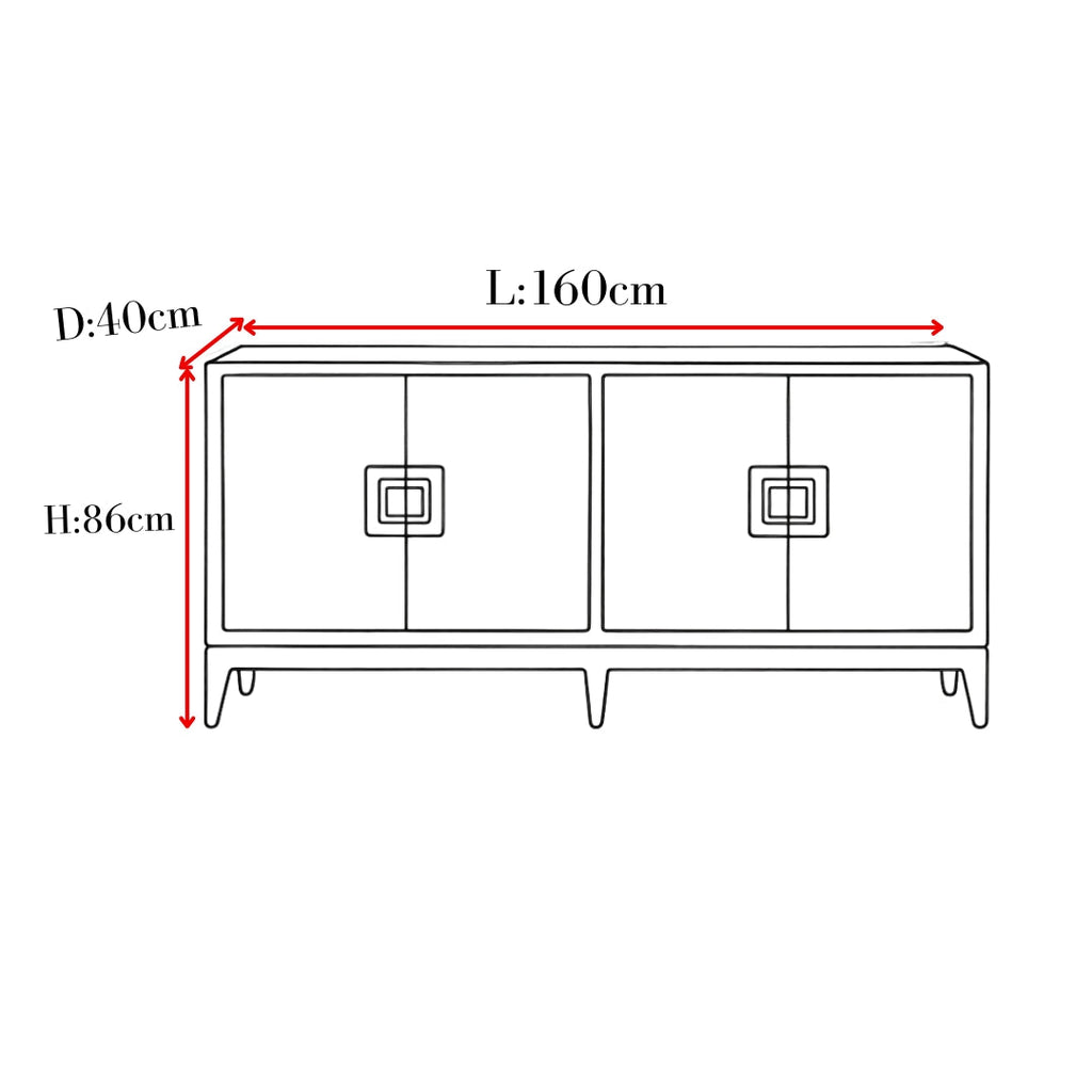 Belgravia 4-Door Sideboard YS Interiors