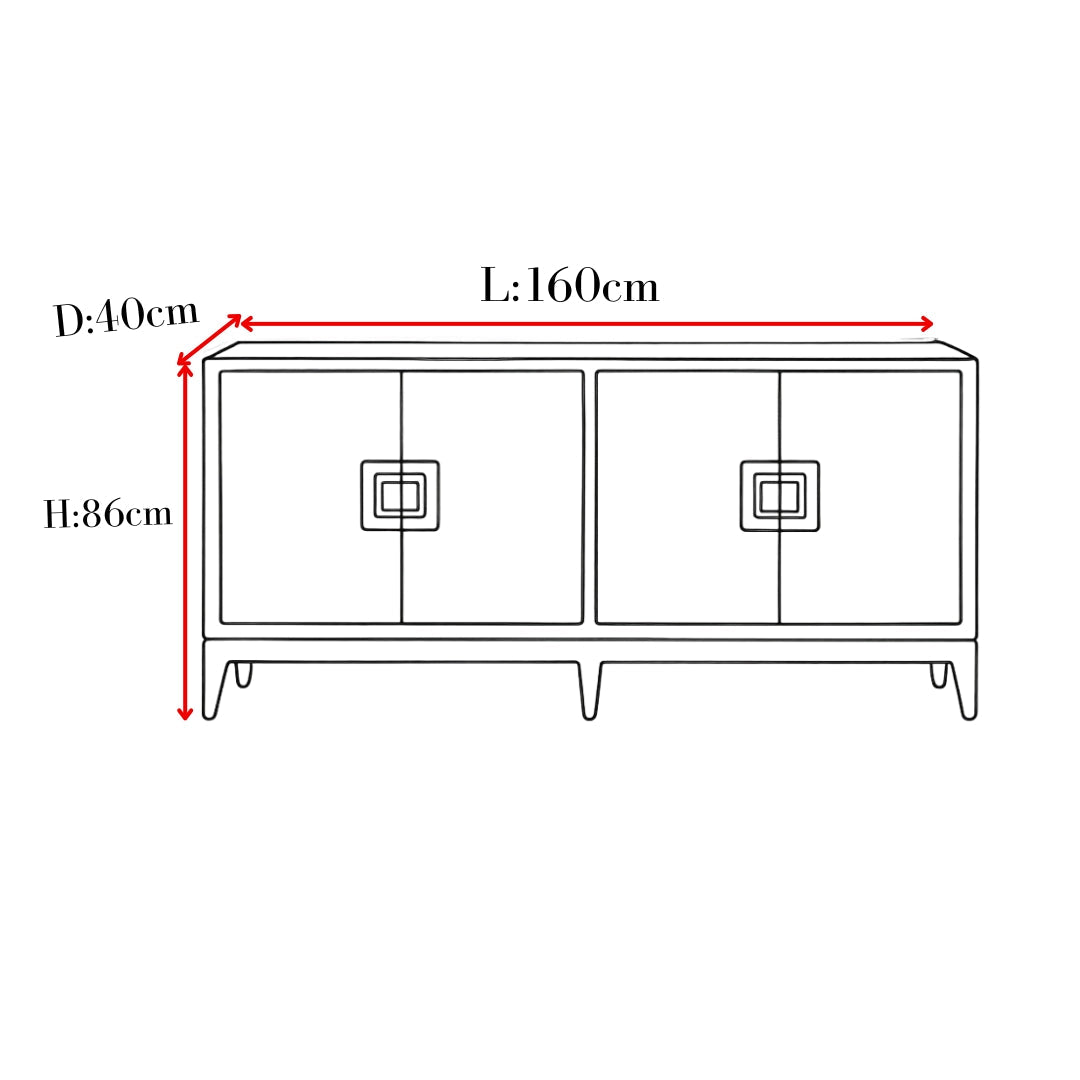 Belgravia 4-Door Sideboard YS Interiors