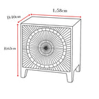 Coco Silver Bedside Cabinet YS Interiors