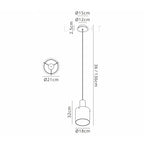 Brandon Ripple 21cm Single Pendant, 1 Light Adjustable E27 Home Store Living