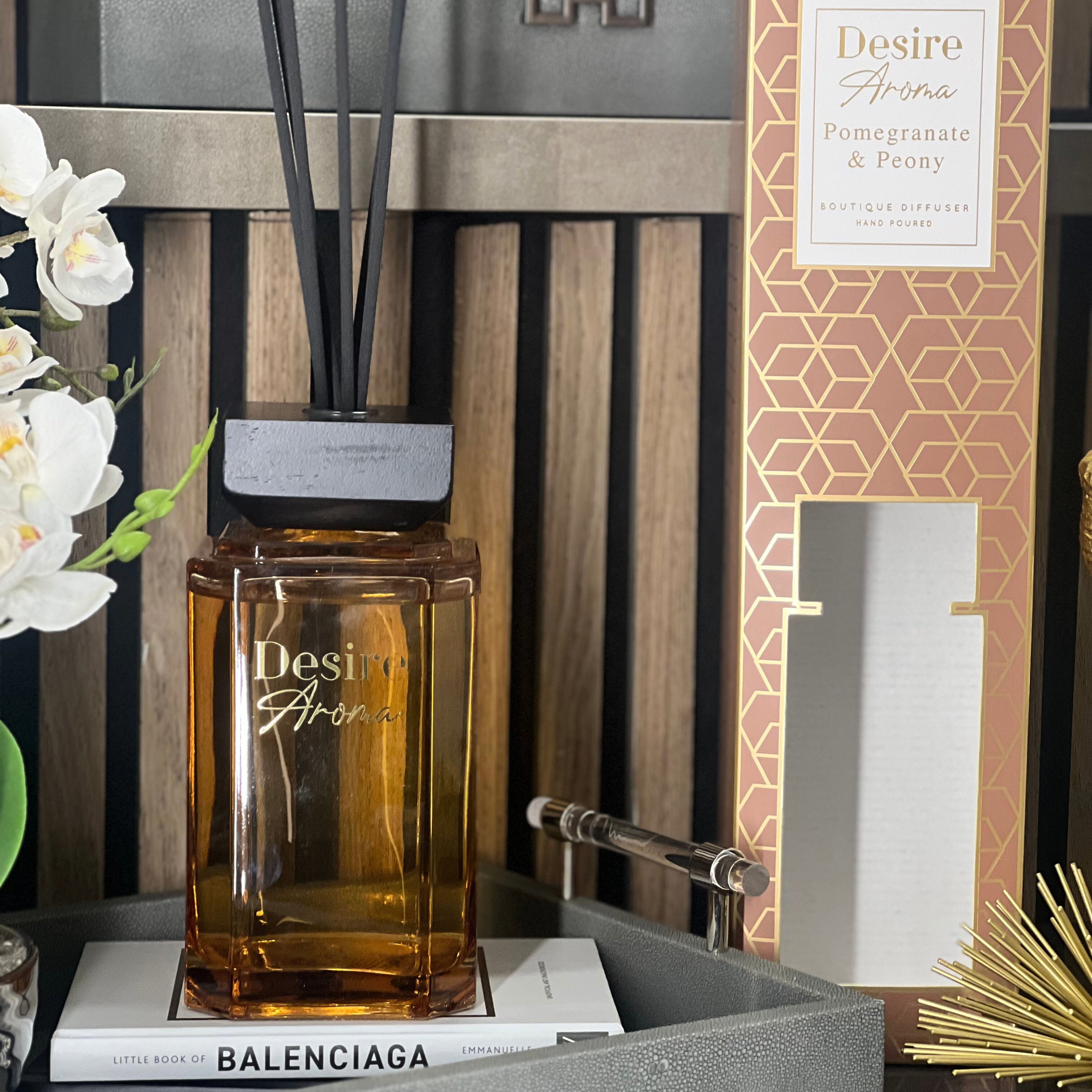 Desire Aroma Pomegranate & Peony 1L Reed Diffuser Lesser & Pavey Ltd