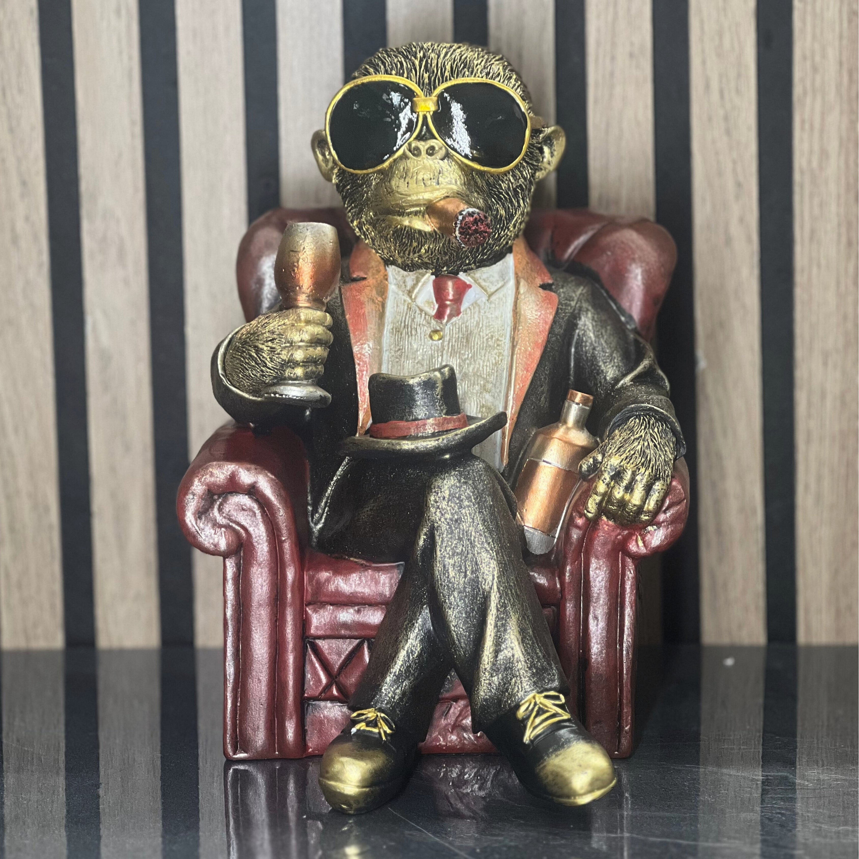 Gorilla In Armchair Home Ornament Lesser & Pavey Ltd