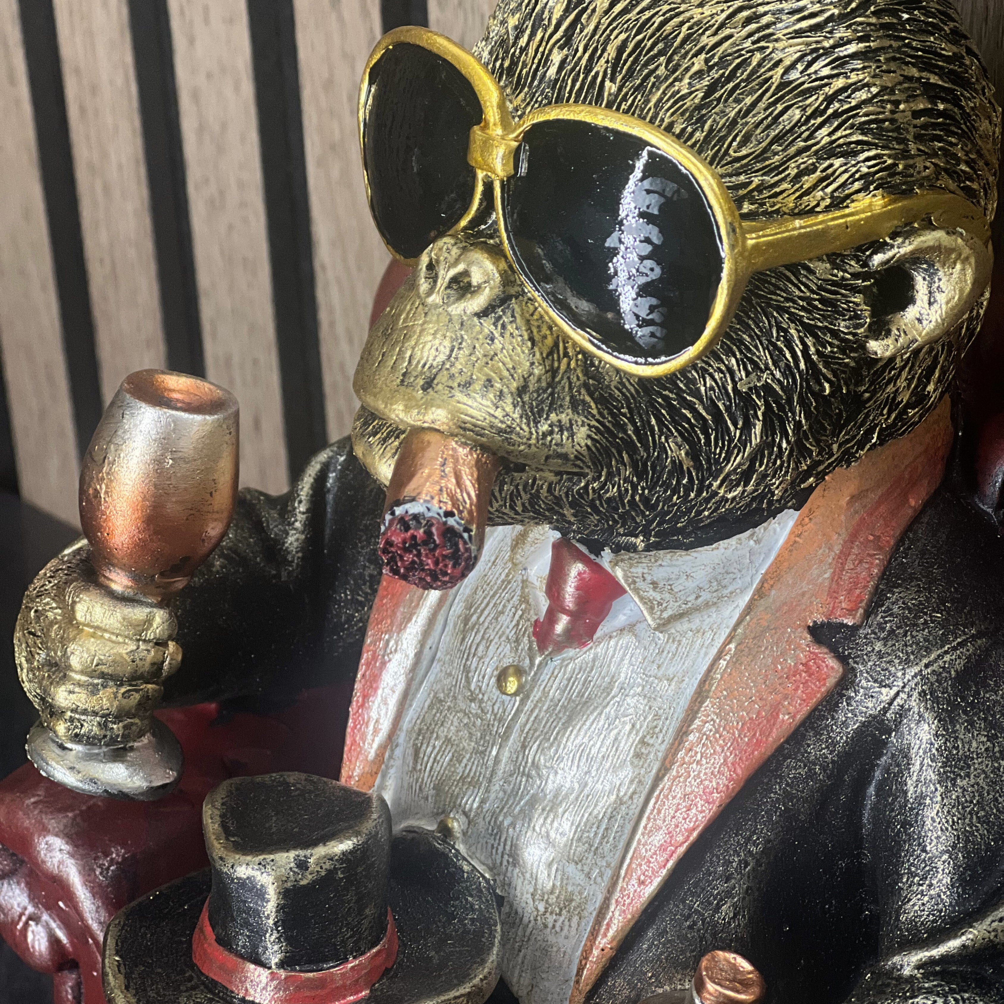 Gorilla In Armchair Home Ornament Lesser & Pavey Ltd