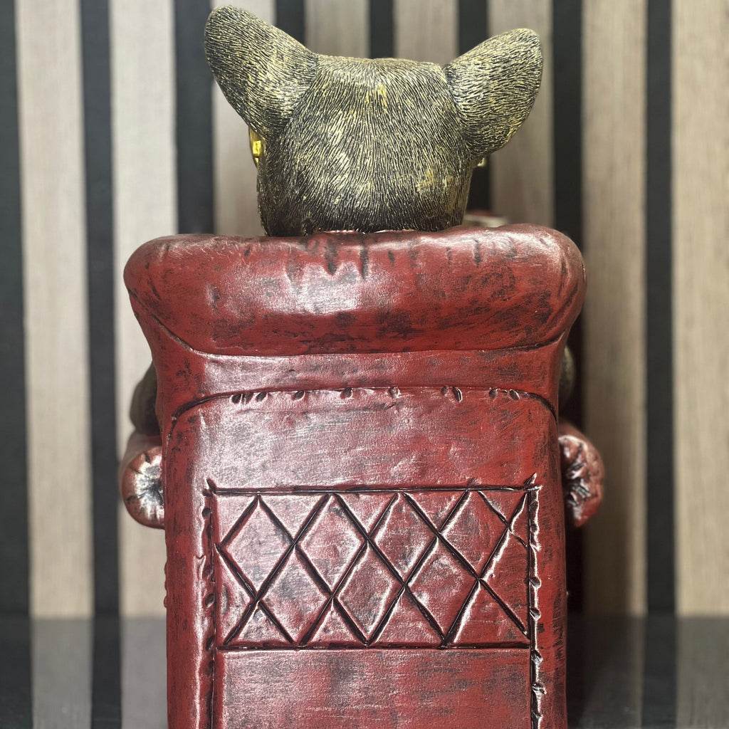 Frenchie in Armchair Home Ornament Lesser & Pavey Ltd