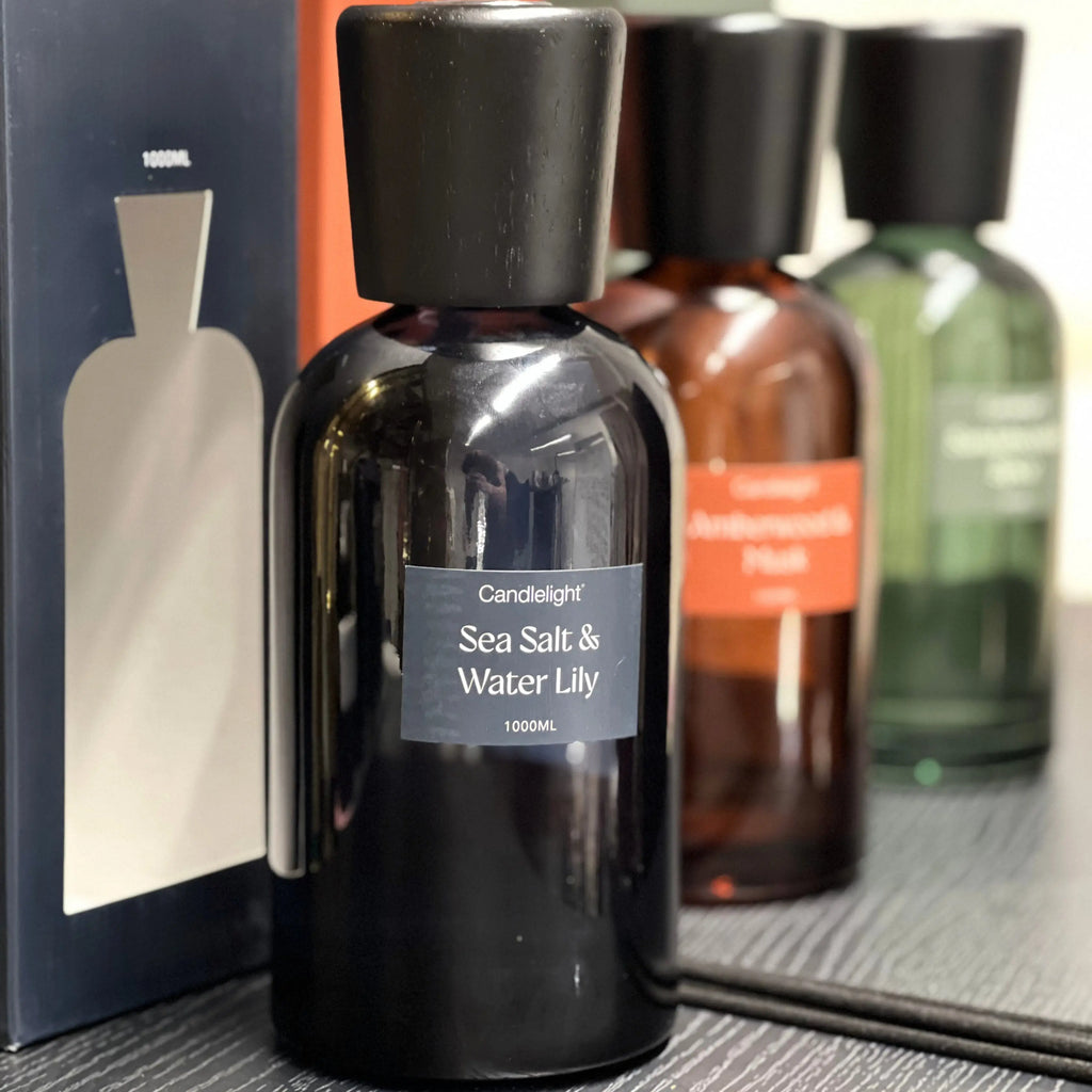 Candlelight Sea Salt & Water Lily 1000ml Reed Diffuser candlelight