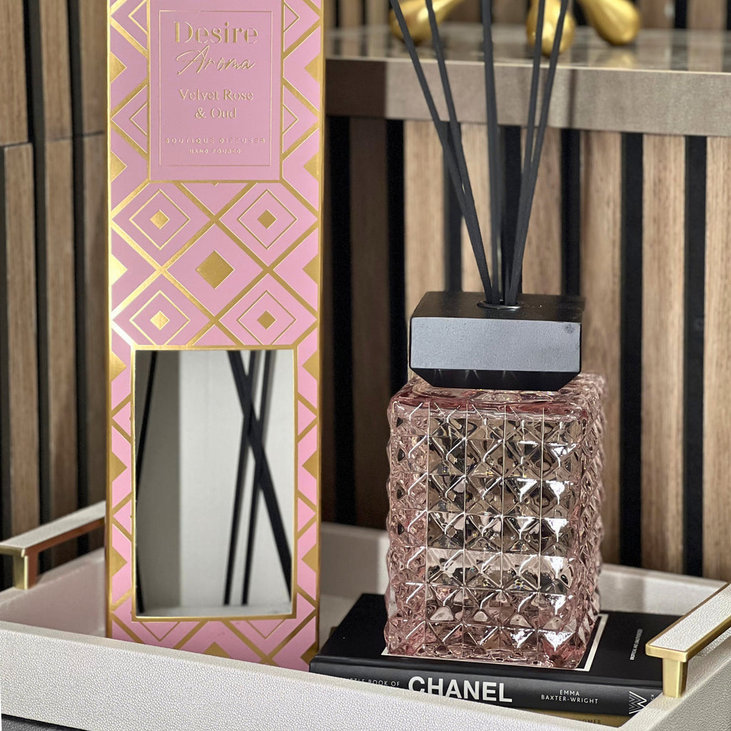 Desire Aroma Velvet Rose & Oud 1000ml Reed Diffuser Lesser & Pavey Ltd