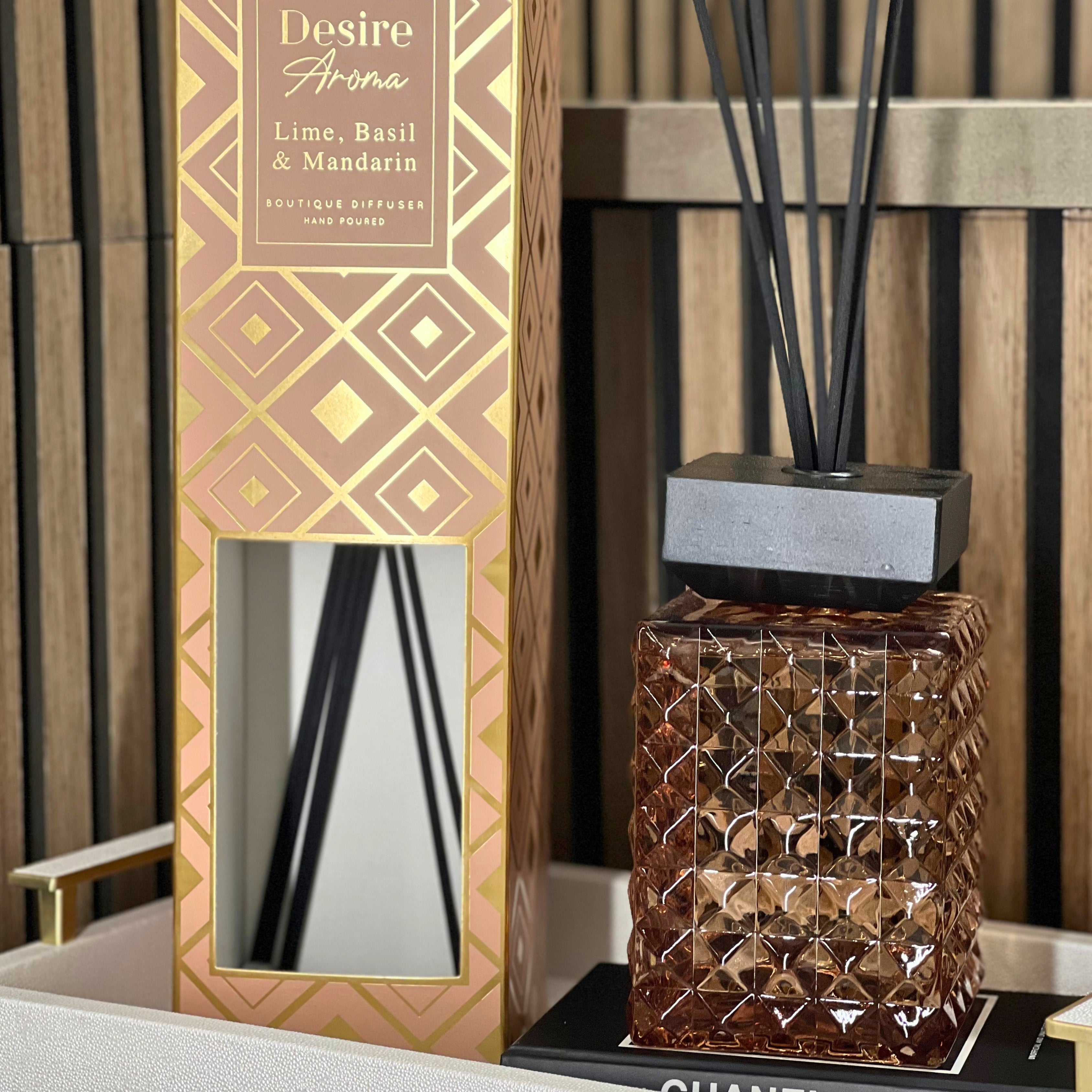 Desire Aroma Lime, Basil & Mandarin 1000ml Reed Diffuser Lesser & Pavey Ltd