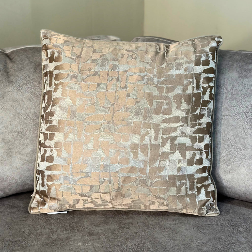 Malini Large Colchester Taupe Cushion 56x56 malini