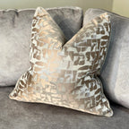 Malini Large Colchester Taupe Cushion 56x56 malini