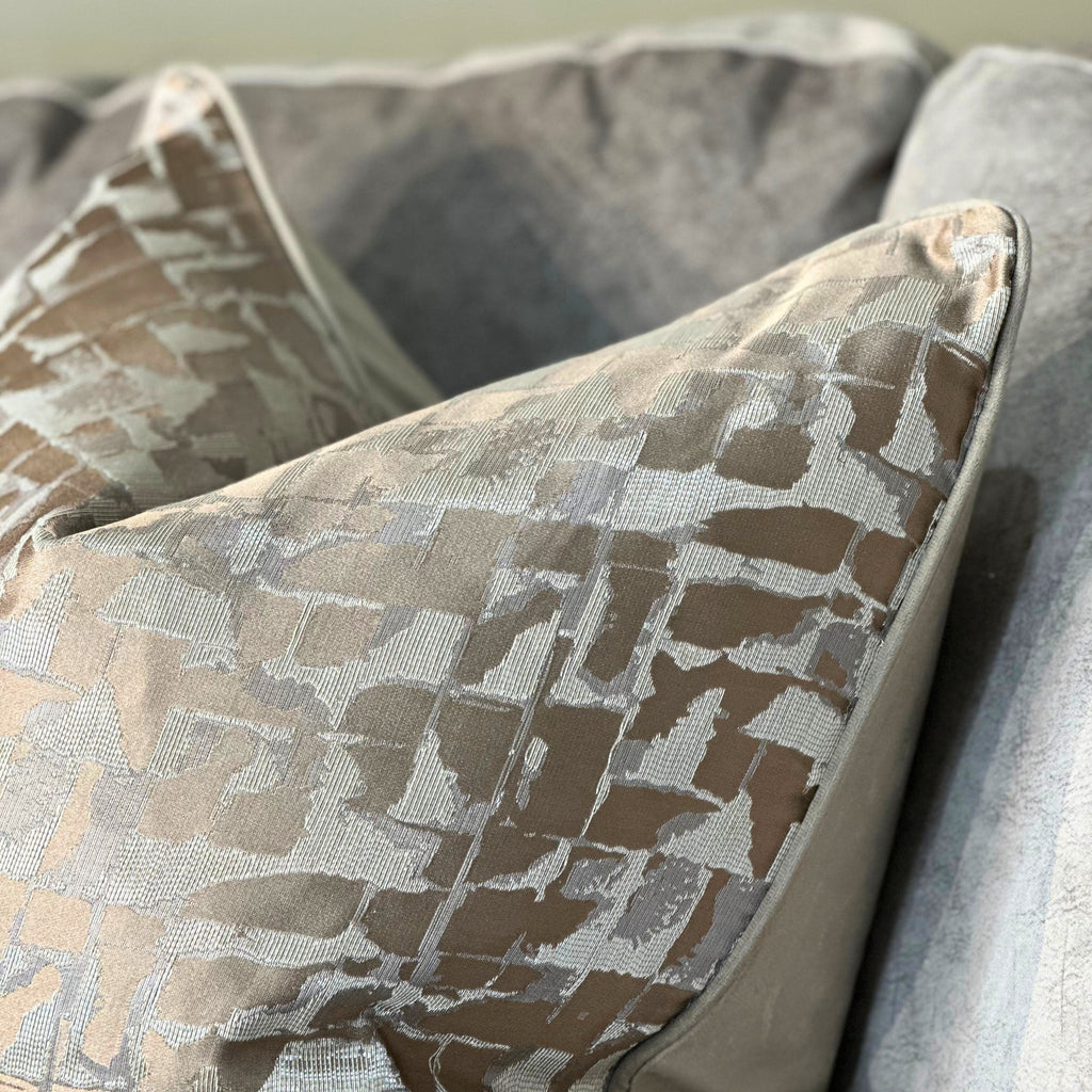 Malini Large Colchester Taupe Cushion 56x56 malini
