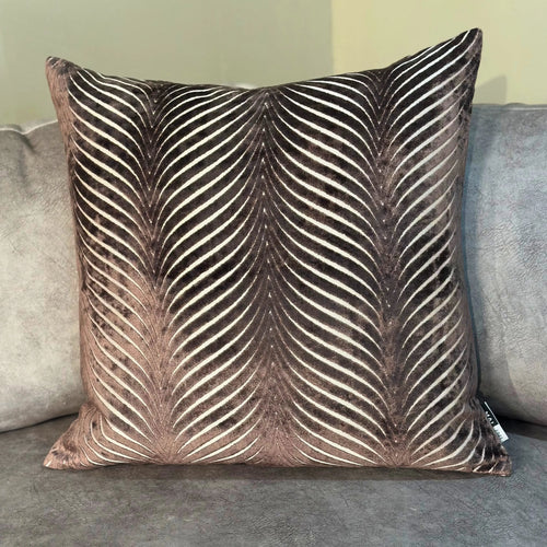 Malini Large Rada Chocolate Feather Filled Cushion 56x56 malini
