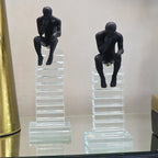 Crystal Staircase Thinking Man Ornament Small 24cm Ivan