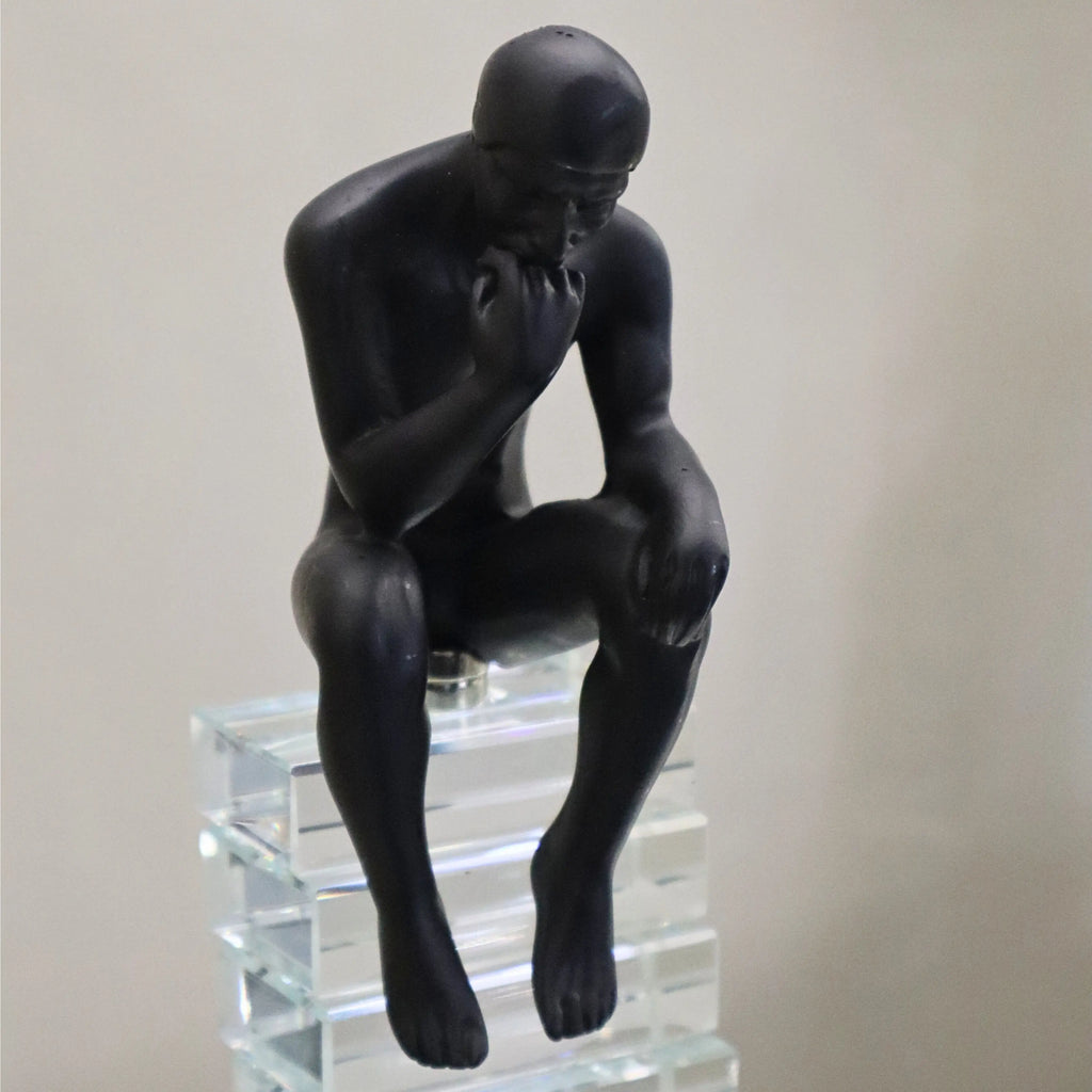 Crystal Staircase Thinking Man Ornament Small 24cm Ivan