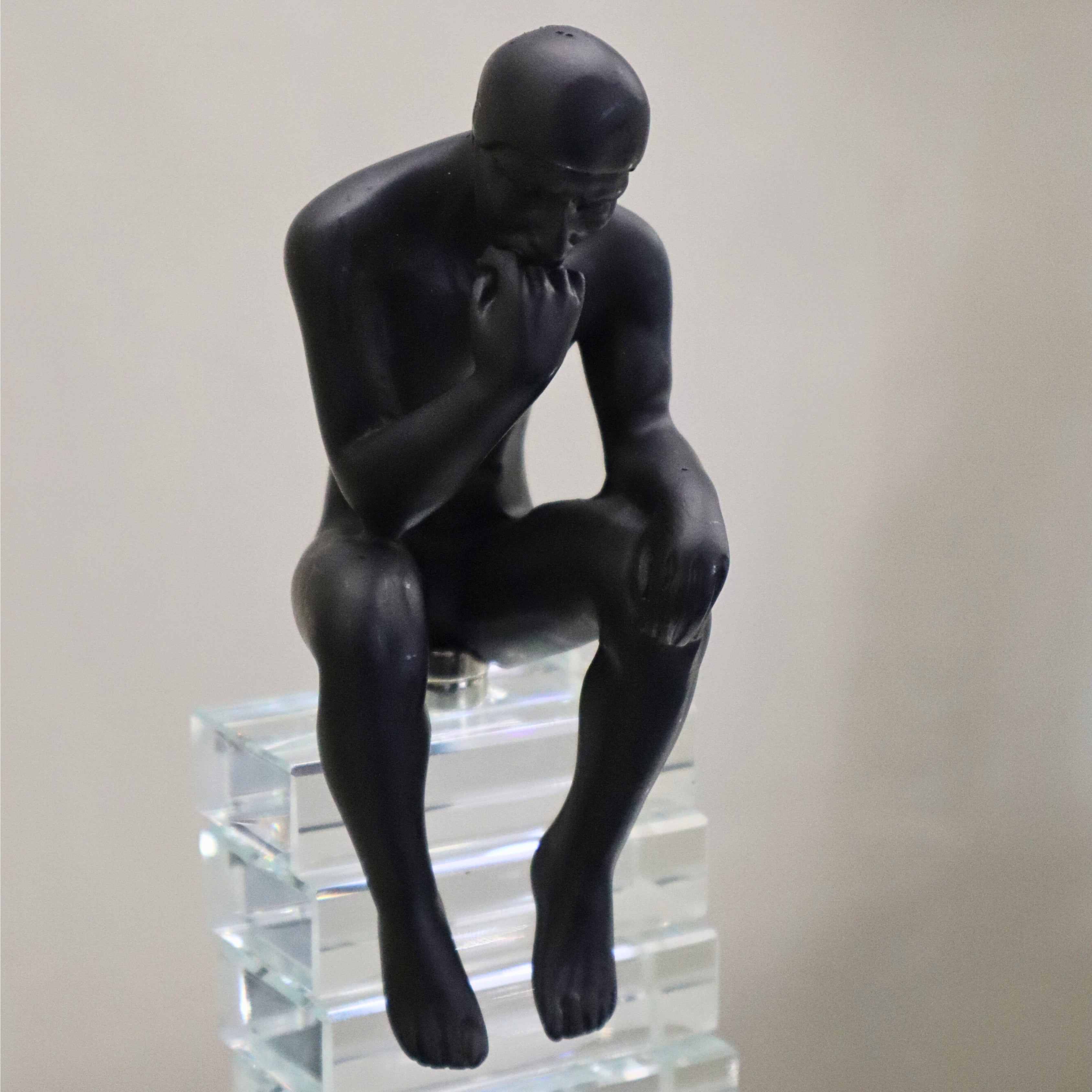 Crystal Staircase Thinking Man Ornament Small 24cm Ivan