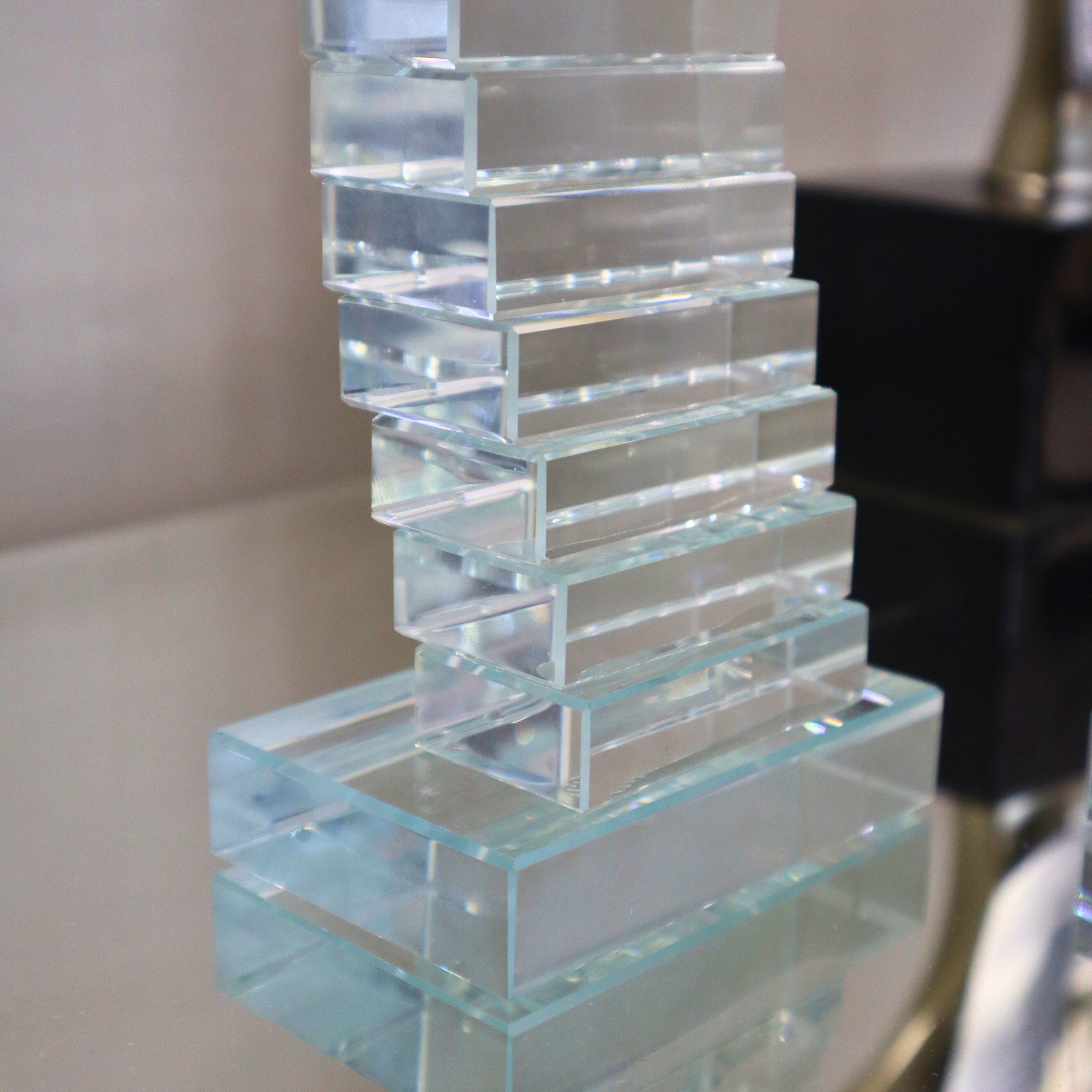 Crystal Staircase Thinking Man Ornament Large 27cm Ivan