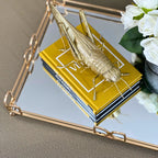 D&D Rectangle Rose Gold Mirror Tray 45cm Ivan