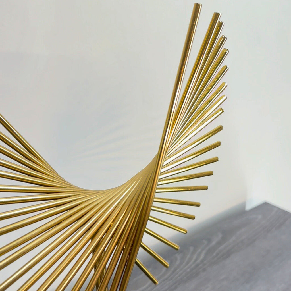 Odel Gold Design On Black Base Ornament  37cm Ivan