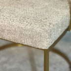 Clubhouse Boucle Mink & Brushed Brass Dining Chair - Inspired By Top Luxury Design Kevin Simba