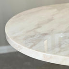 Colby 180cm Beige Oval Marble Dining Table (2506) L H International