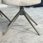 Apollo Plush Swivel Dining Chair Beige Vida living ltd