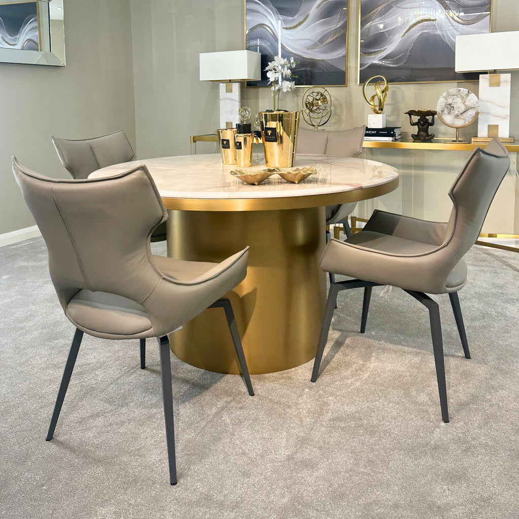 Raffaello Swivel Leather Chair Torelli