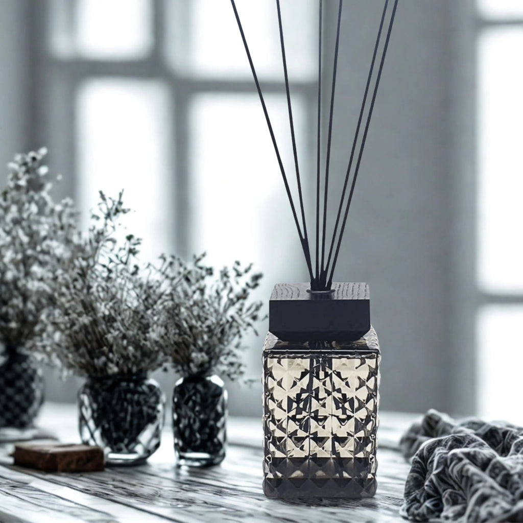 Desire Aroma Pomegranate Noir 2000ml Cut Glass Reed Diffuser Lesser & Pavey Ltd