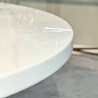 Cara 120cm Round White Marble Dining Table (2501) L H International