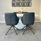 Belle 200cm Marble White Dining Table (2503) L H International