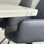 Belle 200cm Marble White Dining Table (2503) L H International