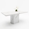 Belle Marble White Dining Table - 180cm L H International