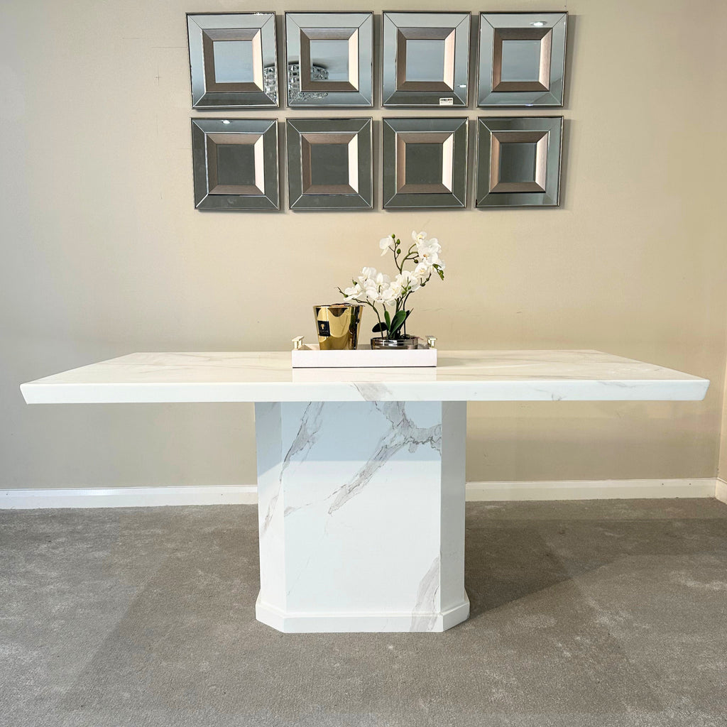 Belle 200cm Marble White Dining Table (2503) L H International