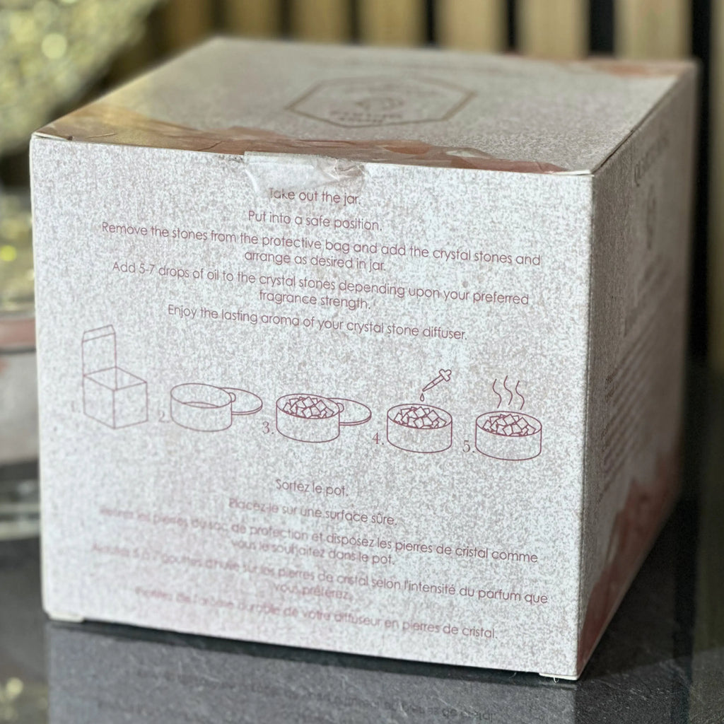 Large Rose Crystal & Oil Gift Set sil interiors
