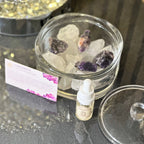 Large Wellbeing & Health Amethyst Crystal & Oil Gift Set sil interiors