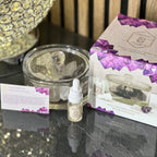 Large Wellbeing & Health Amethyst Crystal & Oil Gift Set sil interiors