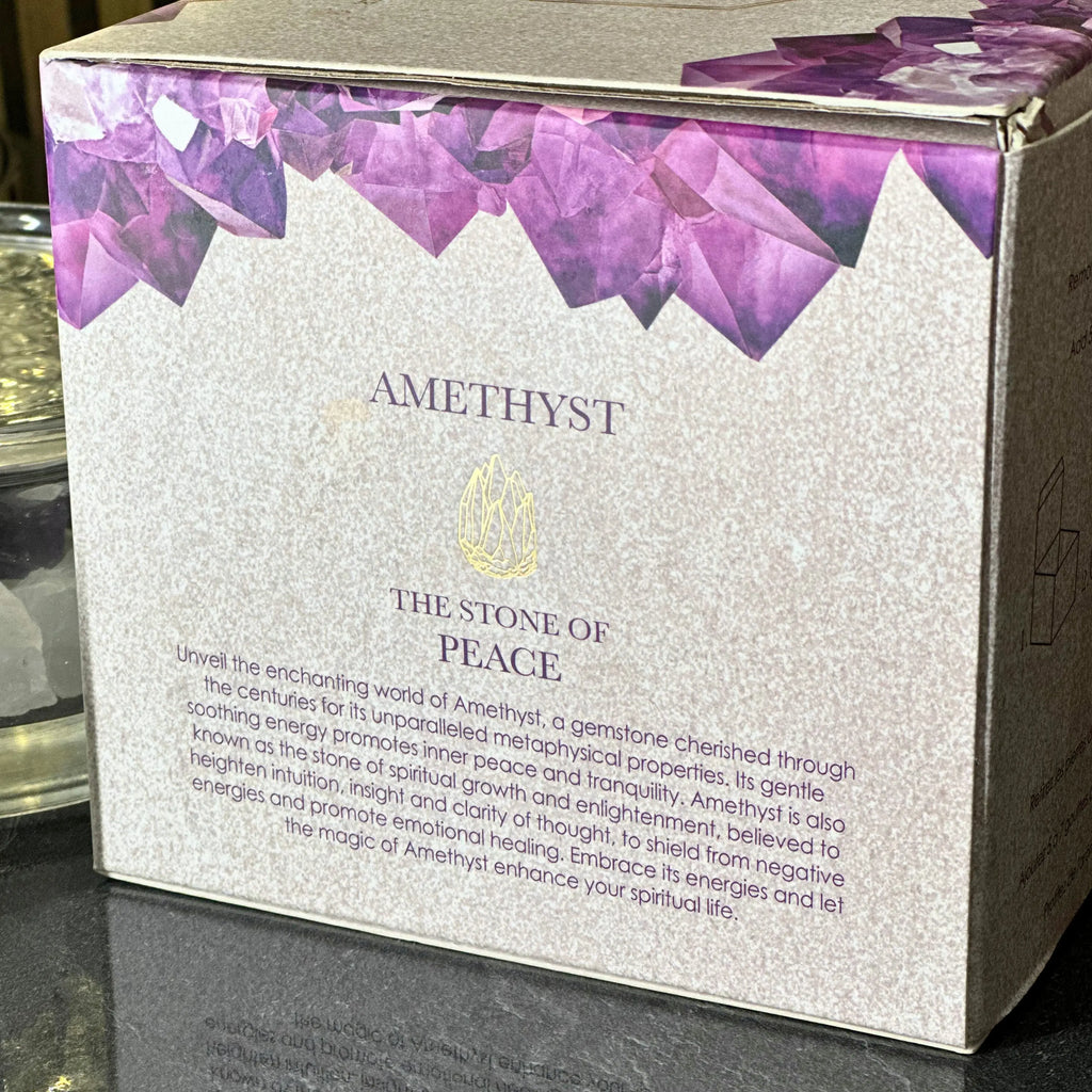 Large Wellbeing & Health Amethyst Crystal & Oil Gift Set sil interiors