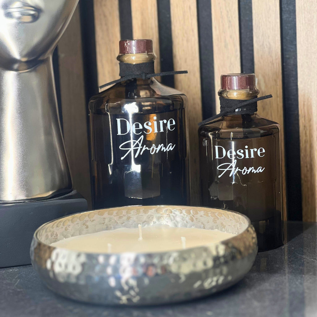 Desire Aroma Santal Peach Rosewood 500ml Reed Diffuser Lesser & Pavey Ltd