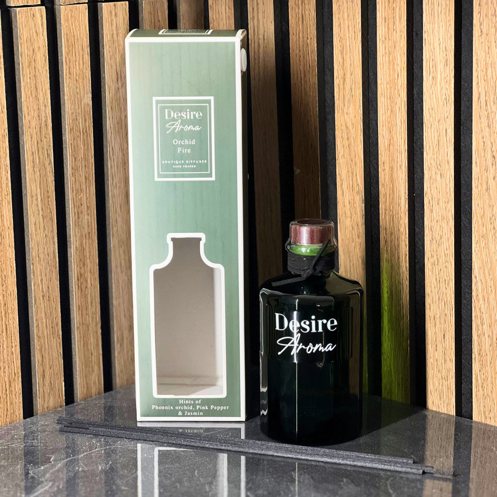 Desire Aroma Encounter Orchid Fire 220ml Reed Diffuser Lesser & Pavey Ltd