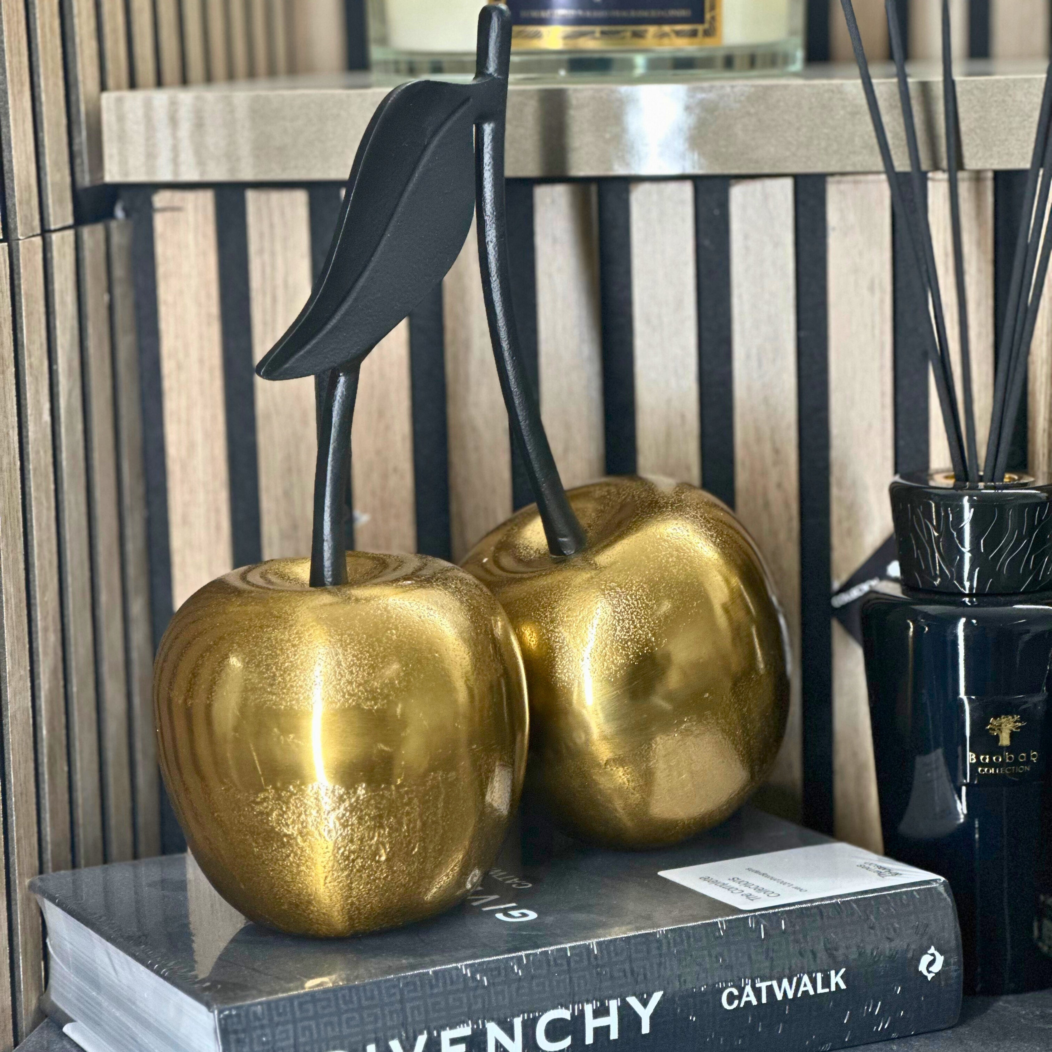 Gold Cherry Ornament - Small sil interiors