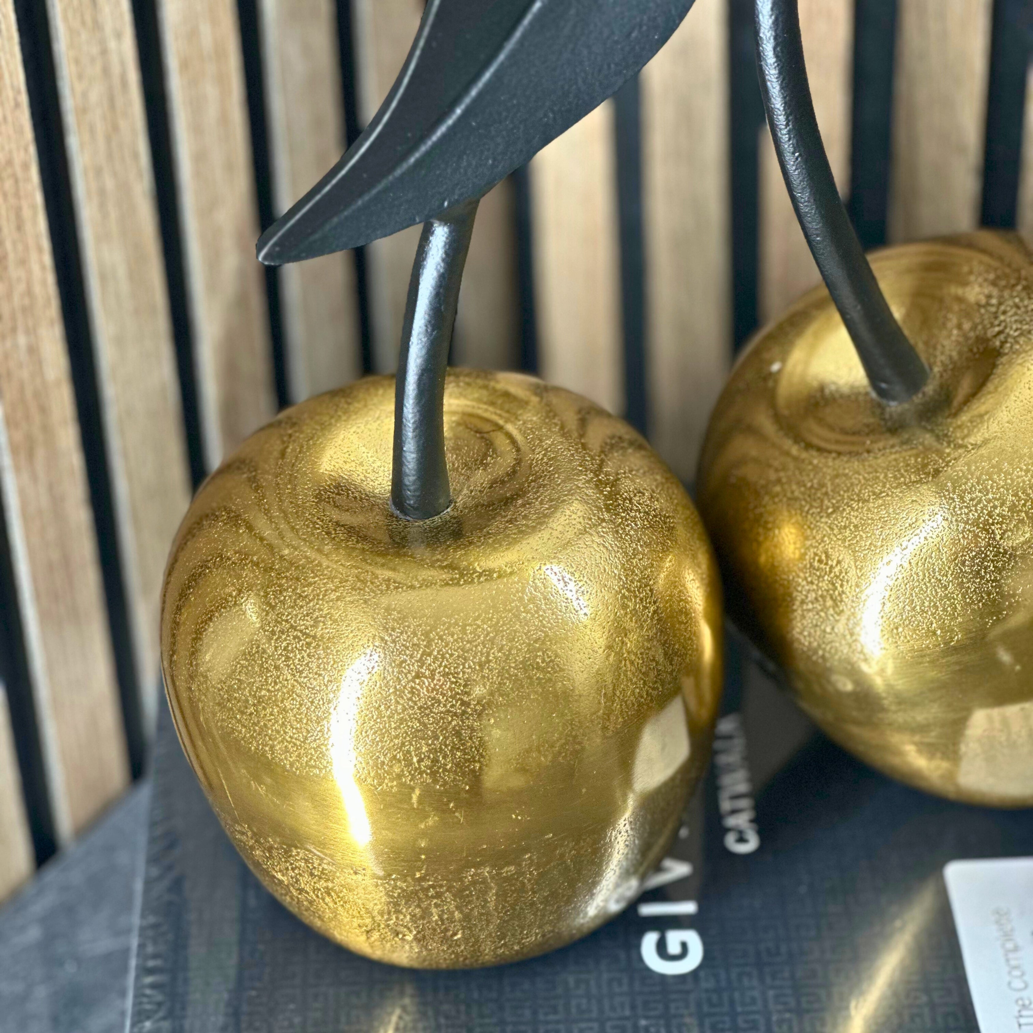 Gold Cherry Ornament - Small sil interiors
