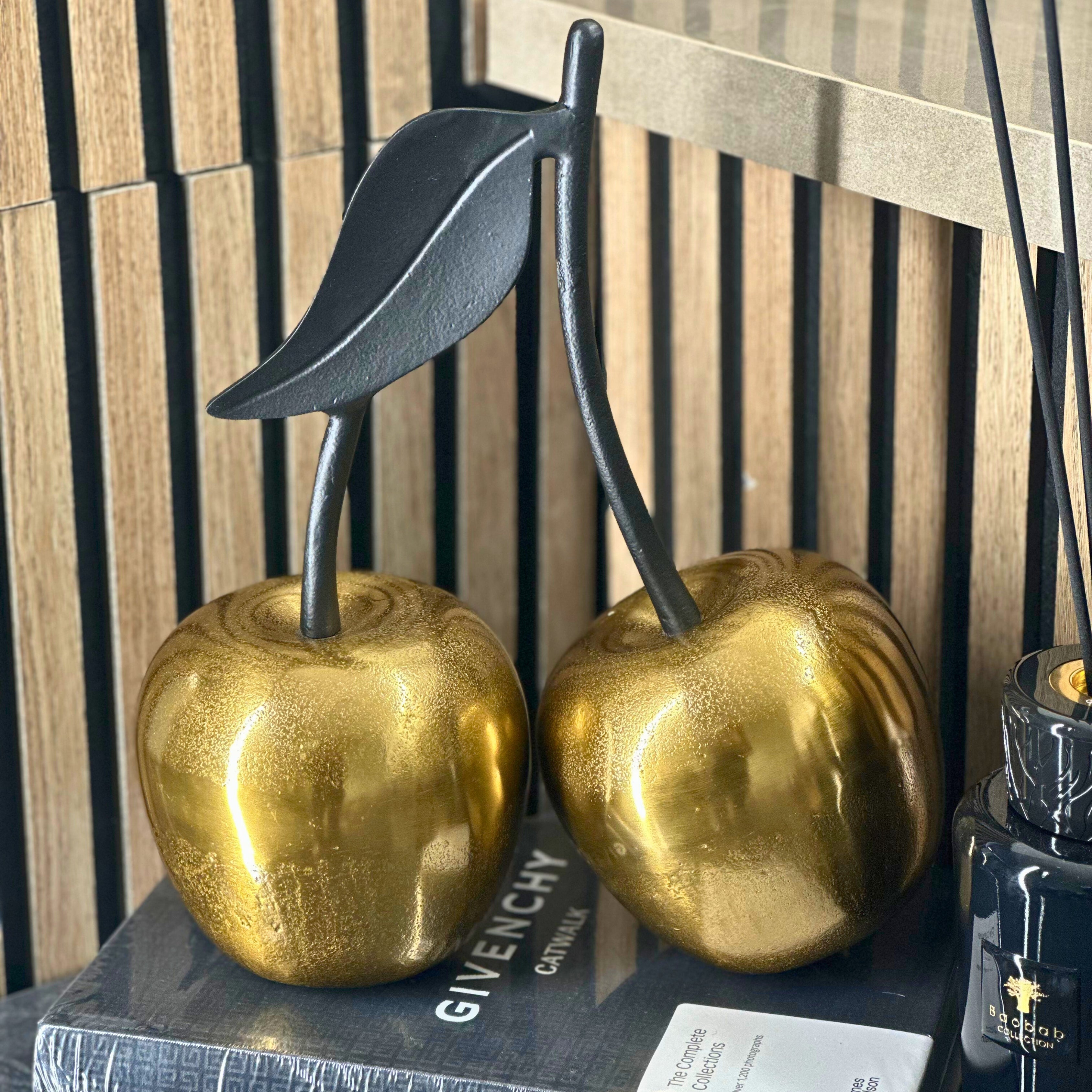 Gold Cherry Ornament - Large sil interiors