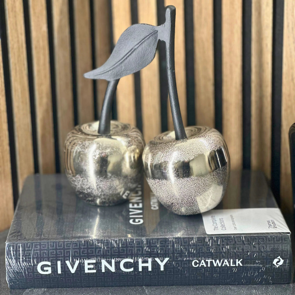 Silver Cherry Ornament - Small sil interiors