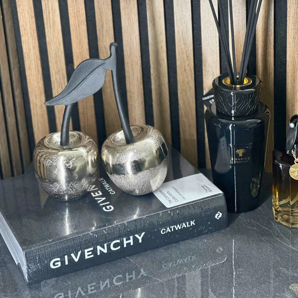 Silver Cherry Ornament - Small sil interiors