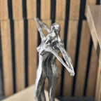 Silver Couple Statue Ornament 35cm sil interiors