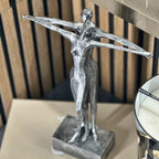 Silver Couple Statue Ornament 35cm sil interiors