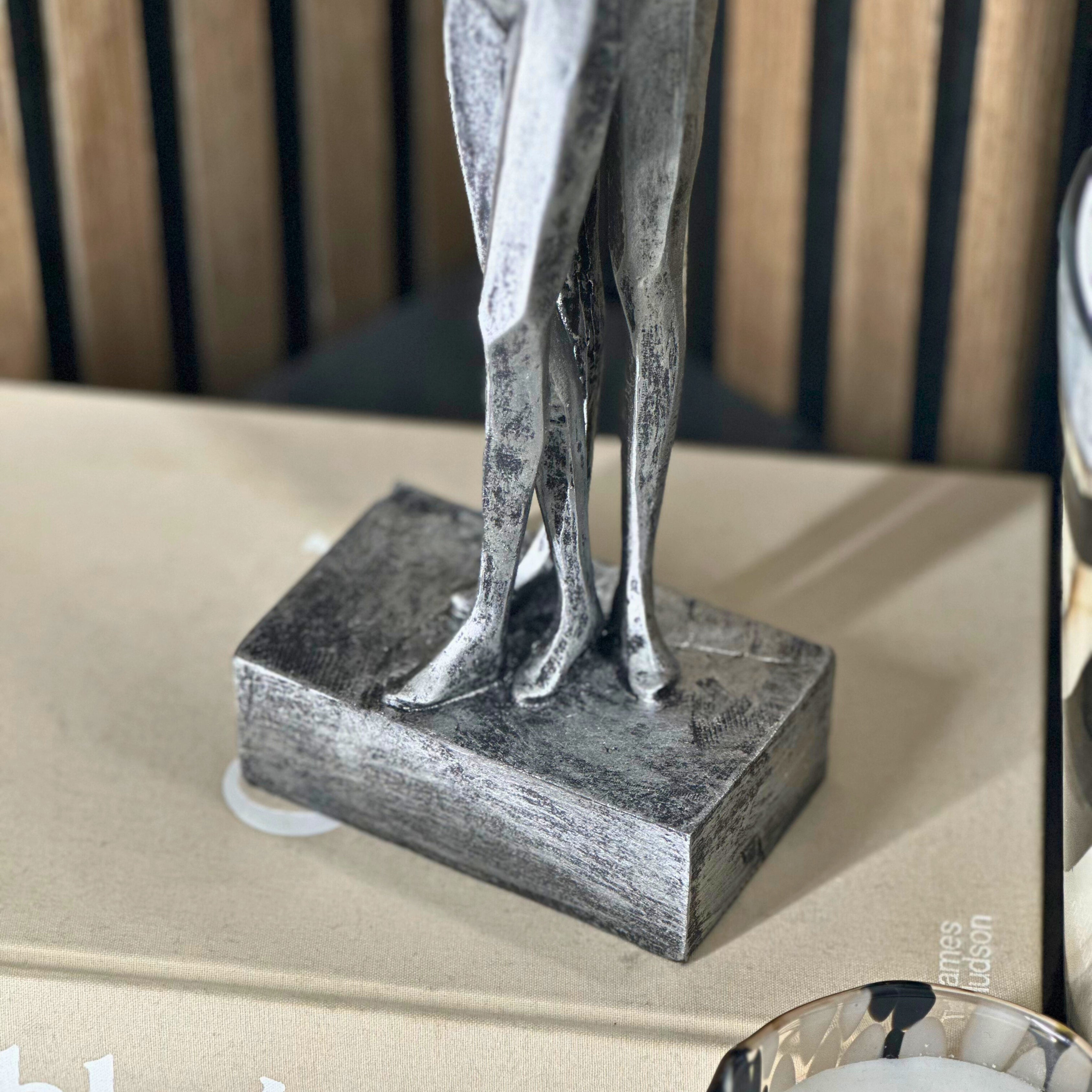 Silver Couple Statue Ornament 35cm sil interiors