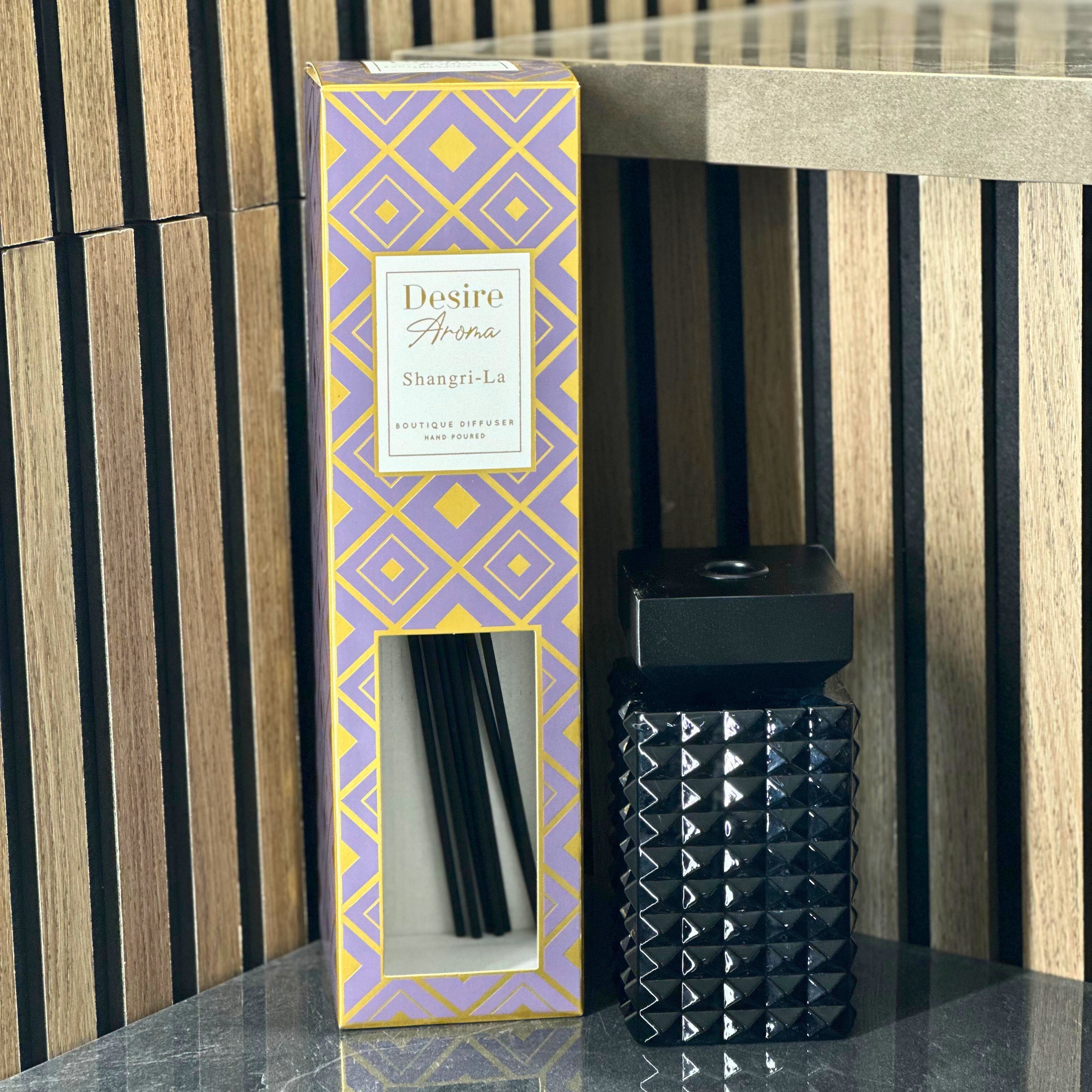 Desire Aroma Shangri La 500ml Cut Glass Reed Diffuser Lesser & Pavey Ltd