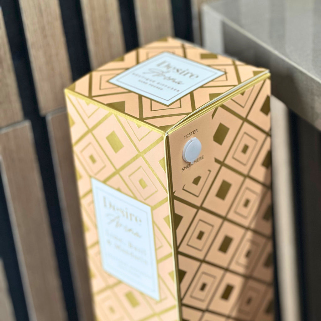 Desire Aroma Lime, Basil & Mandarin 500ml Cut Glass Reed Diffuser Lesser & Pavey Ltd