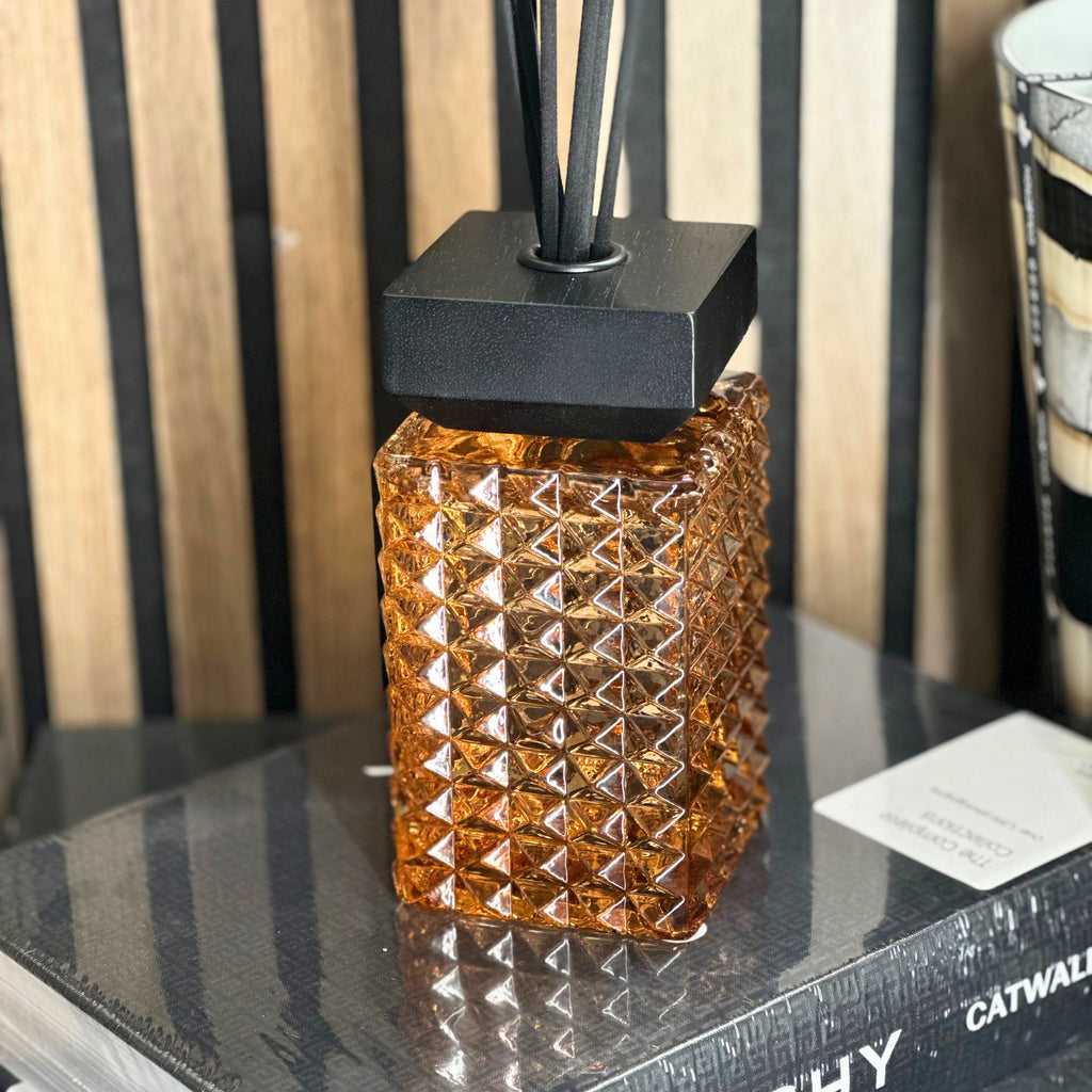 Desire Aroma Lime, Basil & Mandarin 500ml Cut Glass Reed Diffuser Lesser & Pavey Ltd