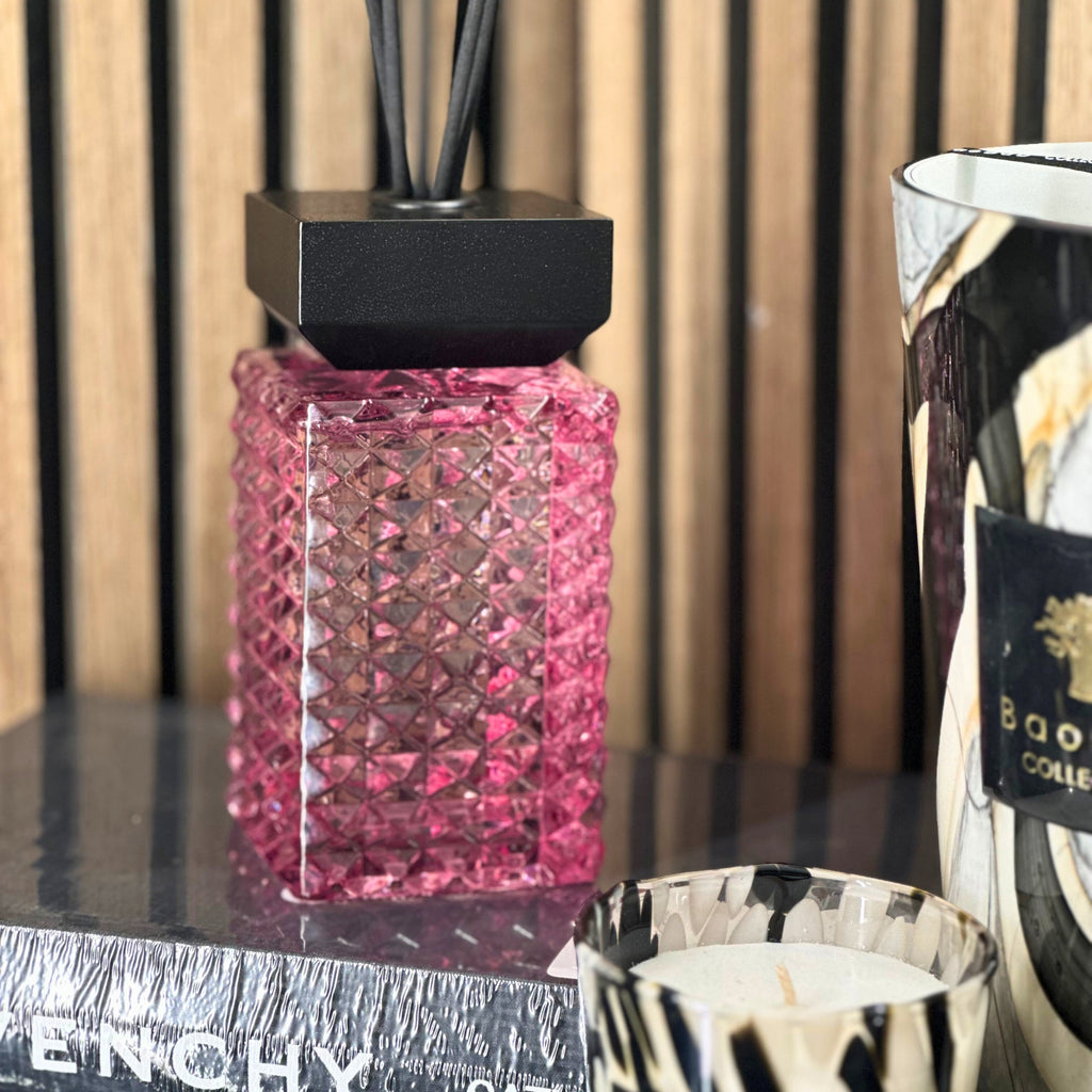 Desire Aroma Oud & Bergamot 500ml Cut Glass Reed Diffuser Lesser & Pavey Ltd